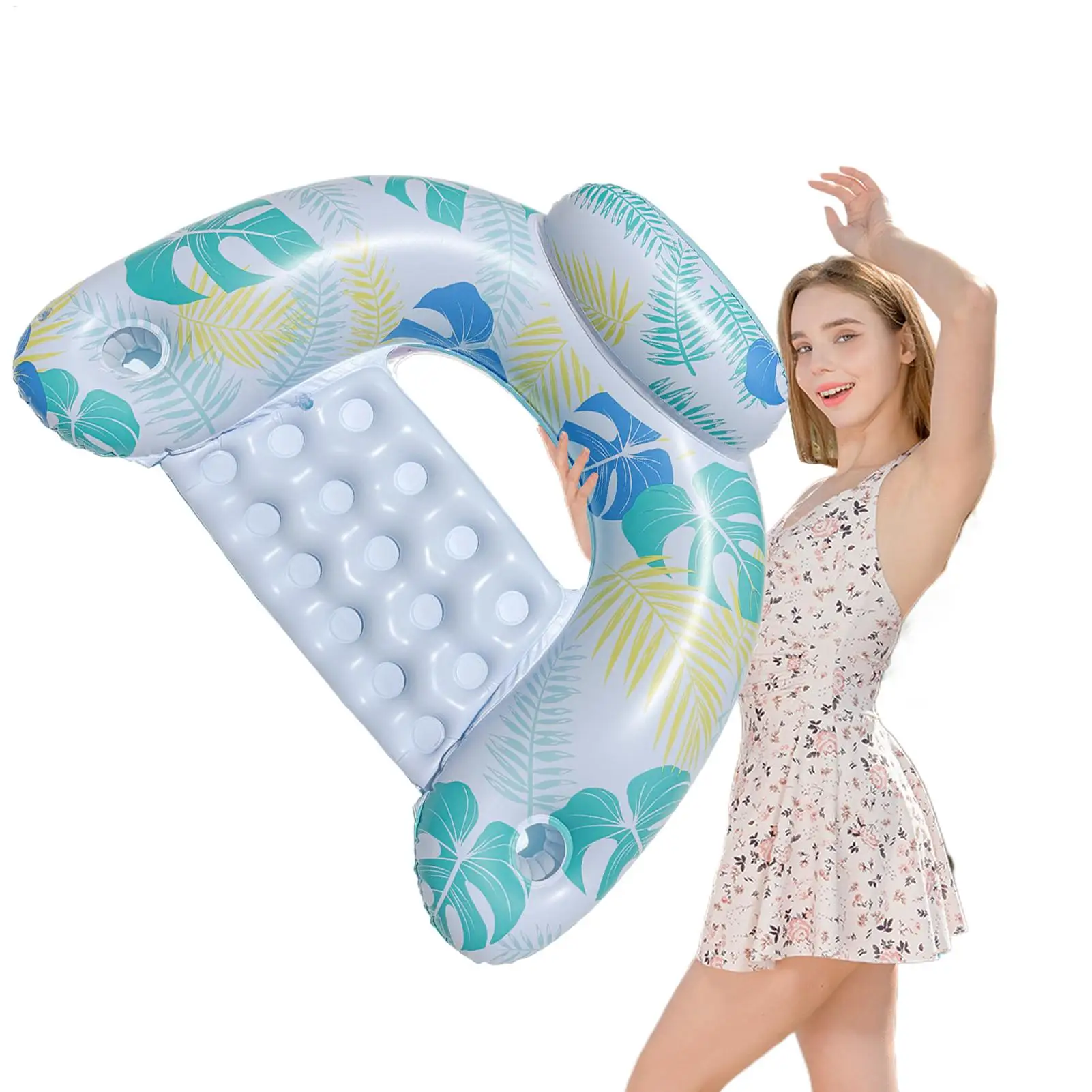 Inflatable Pool Chair Inflatable Pool Backrest Water Chair Comfortable Blow Up Floaties Versatile Water Lounger For Beach Lake