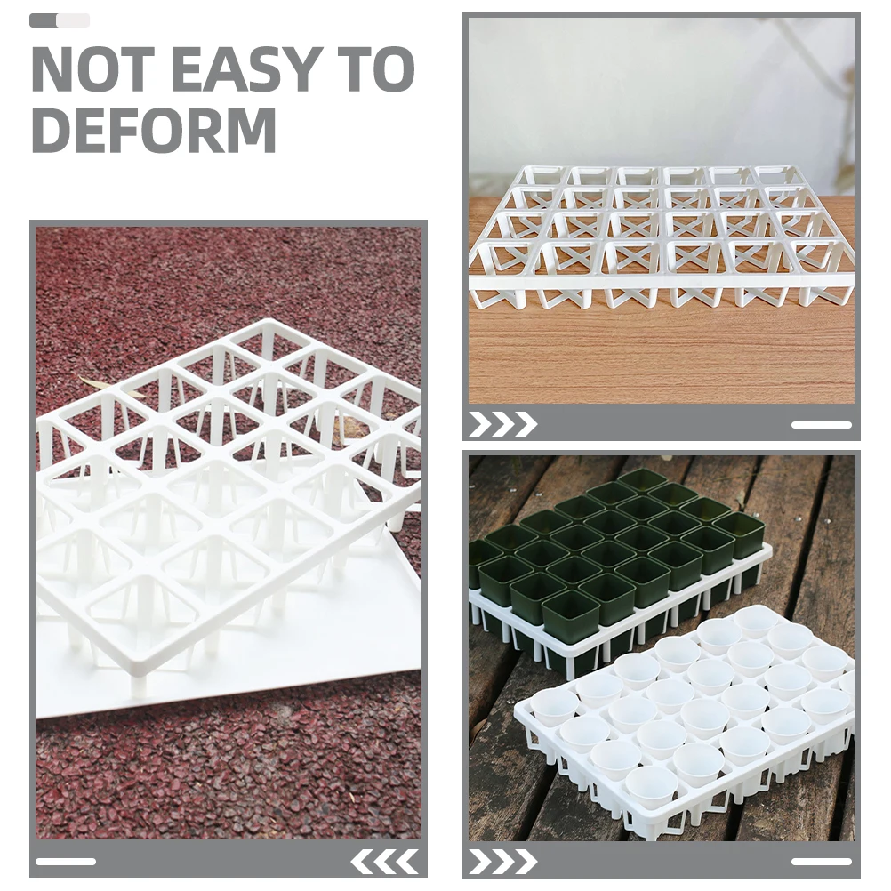 

6Pcs Succulent Plant Tray Holder Plastic Nursery Pot Bracket for Germination Growing Starter Cucumber Tomato Bean Seedling