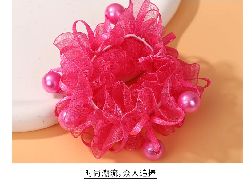 Neue Mädchen Ballett Kopf Blume niedlich handgemachte Kinder Haar Kreise Leistung Blume Prinzessin Kopf bedeckung elastische Haar bänder – Detail 10