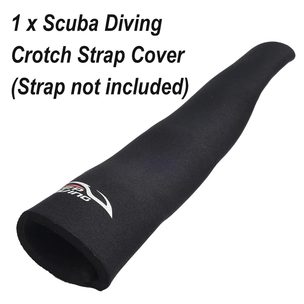 Scuba Diving Crotch Strap Cover Black For BCD Drysuit Harness Scuba Diving Crotch Strap Cover Webbing Soft Pad Sleeve Accessory