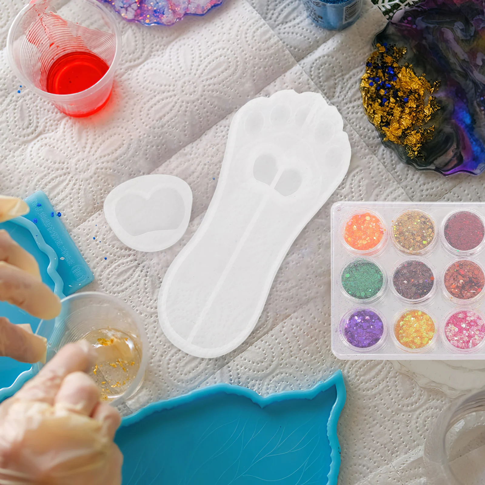 

41 Pcs Paw Bottler Opener Resin Mold Bottle Opener Mold DIY Silicone Resin Casting Kitten Craft Tools Kitchen Bar Accessories