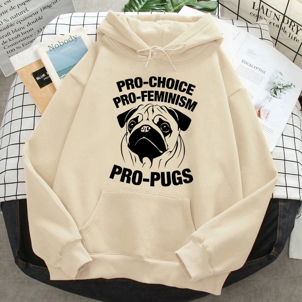 Pug hoodies women japanese funny sweatshirts female anime clothes