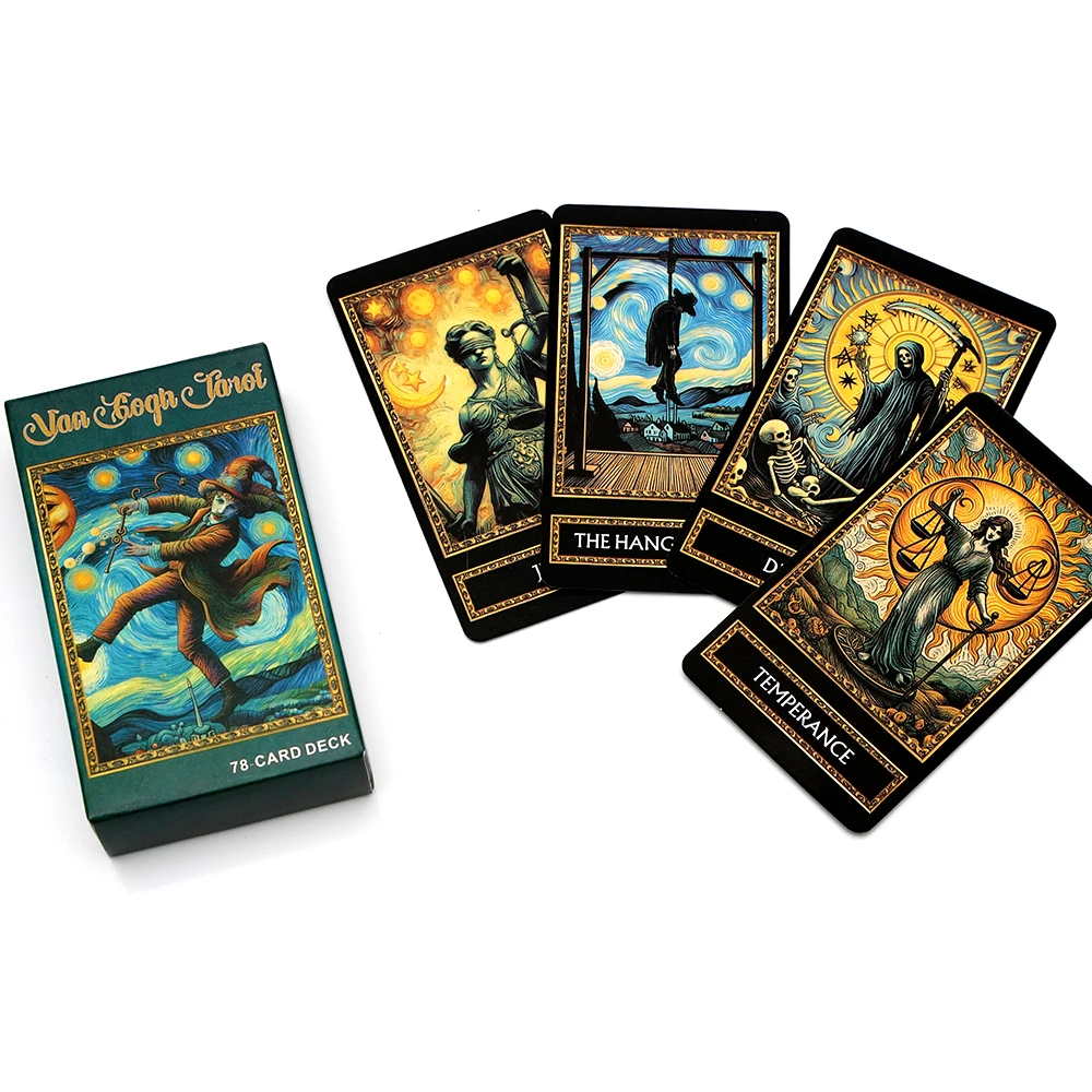 Neue Van-Gogh-Tarotkarten, ein 78-Karten-Deck, hochwertige englische Version, Wahrsagerei-Wahrsagerei-Deck