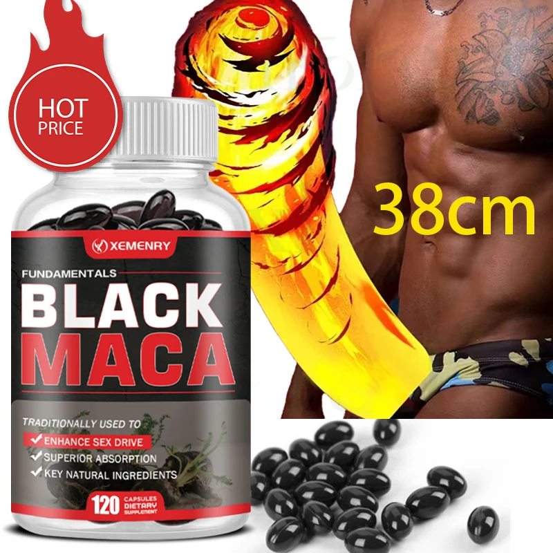 

Black Maca Capsules - Build Muscle Strength, Maca Supplements for Health, Energy & Endurance, Muscle Mass