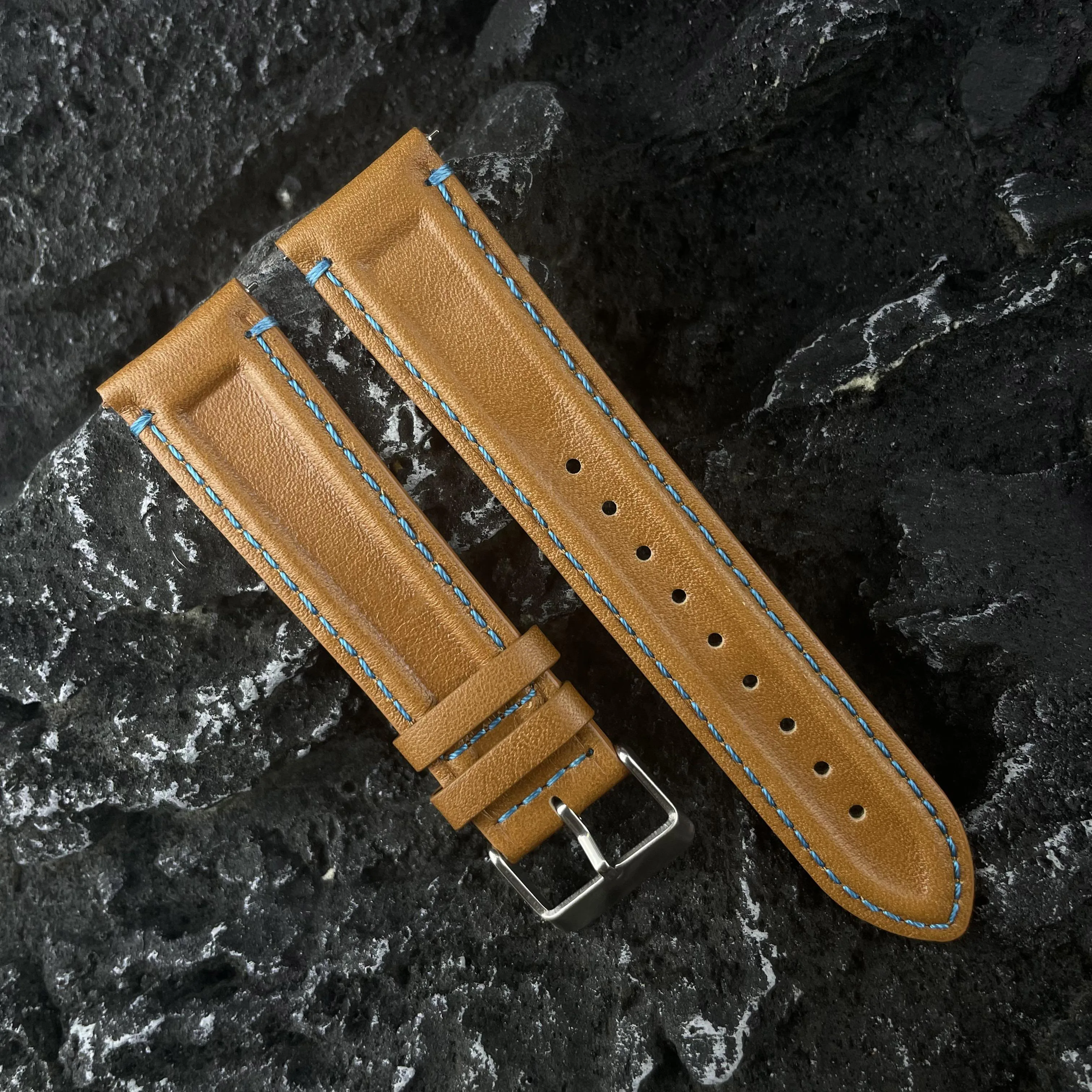 Leather Watch Strap 20mm 22mm For XiaoMi HuaWei GT2 3 PRO Luxurious Handmade Wrist Watch Band High Quality