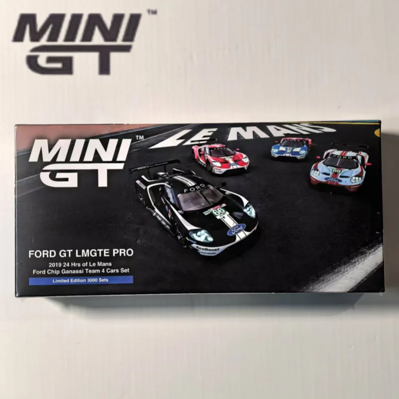 В наличии 1:64 Ford GT LMGTE PRO, набор из четырех автомобилей, литая под давлением модель автомобиля, фигурка для взрослых, игрушка для мальчиков, детский подарок