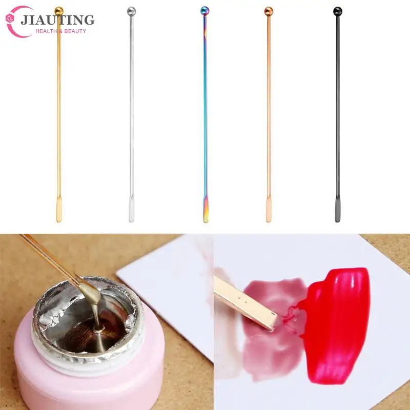 

1PC Steel Nail Art Stirring Rod Gel Picker Tool For Powder Liquid Glue Rhinestone Acrylic UV Gel Mixing DIY Jewelry Accessories