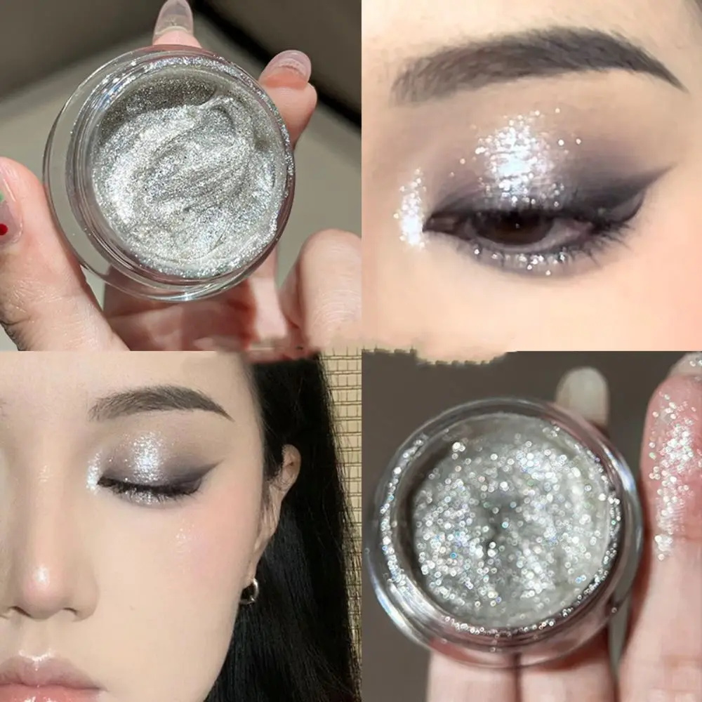 Glitter Shining Eyeshadow Palette Long-lasting Easy To Wear Highlighter Powder Brighten Eye Makeup Monochrome Eyeshadow Girls