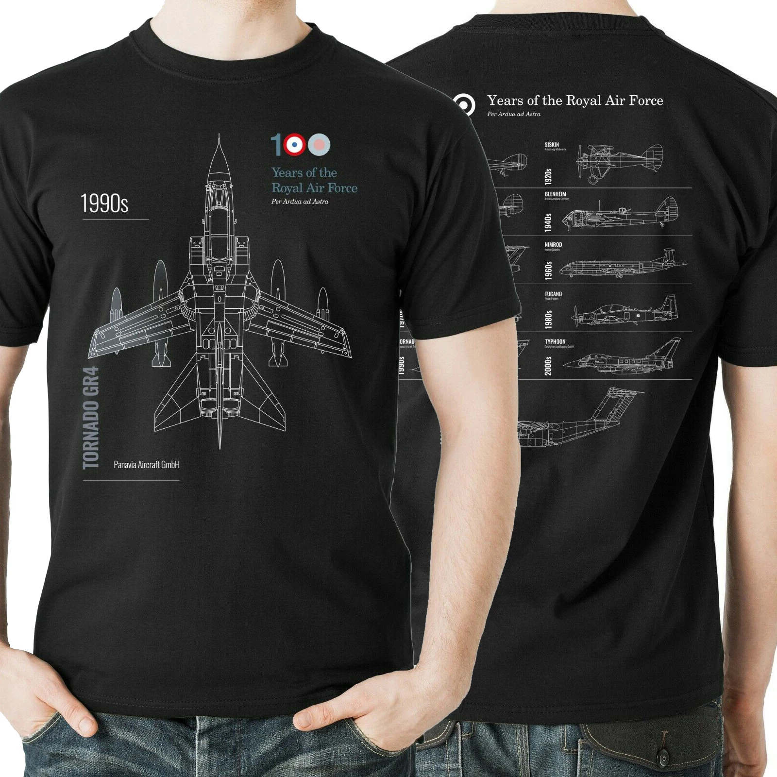 RAF 100 Tornado GR4 Attack Aircraft  T-Shirt T-Shirt. Summer Cotton Short Sleeve O-Neck Mens T Shirt New S-3XL