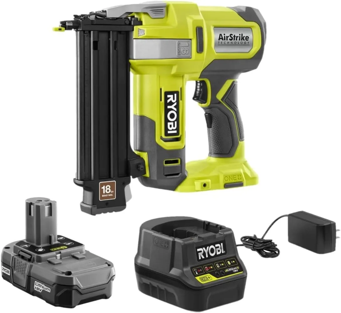 18V 18-Gauge Cordless AirStrike Brad Nailer P321 with Battery and Charger (Bulk Packaged), P321Kit