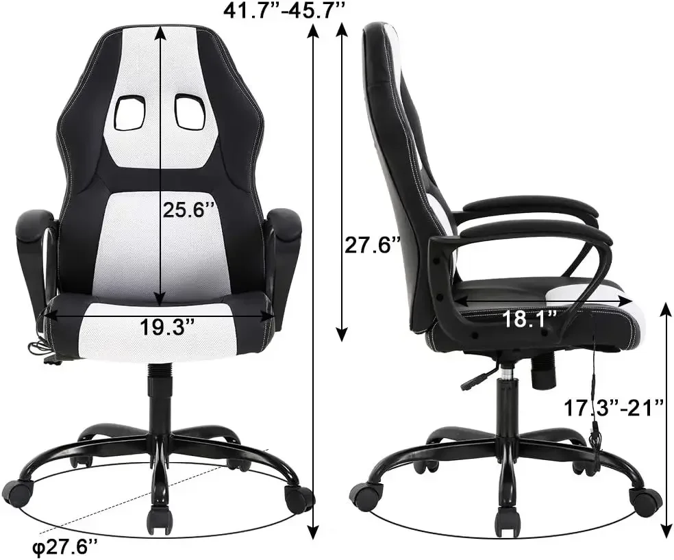 Furniture suppliesGaming Chair Office Chair Desk Chair Massage Ergonomic PU Leather Racing  with Lumbar Support Headrest Ar