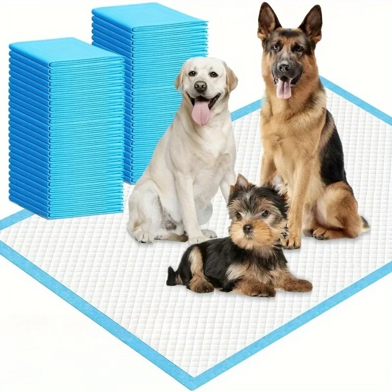 

100PCS Thick 6-Layer Super Absorbent Pet Urinal Mat 34x28 Inch Extra Large Weighted Leak-Proof Tear-Resistant Odor-Reducing for
