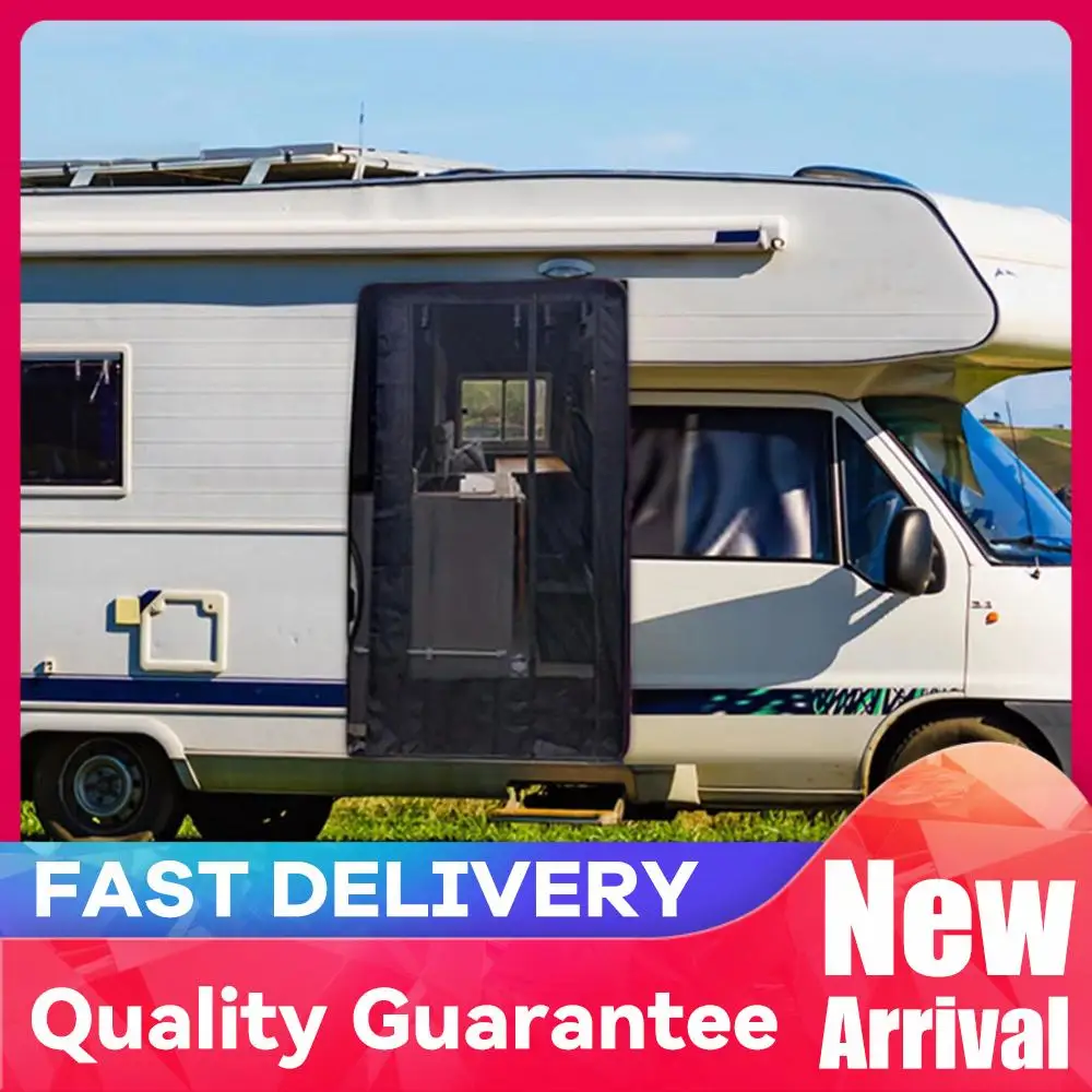 

Magnetic Caravan Fly Screen Breathable Insect Mosquito Curtain RV Mosquito-proof Door Curtain for Camper Sliding Door Back