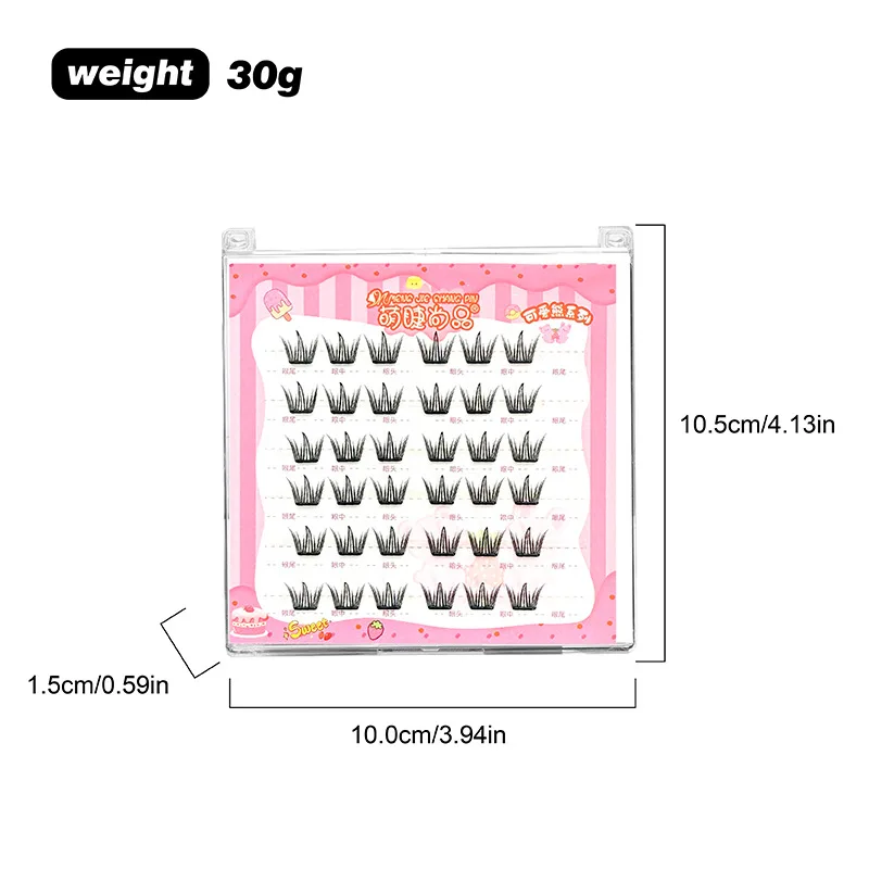 Ultradunne Manga Wimpers Zero-touch Valse Wimpers Natuurlijke Wimper Clusters Wimpers Geen lijm Zelfklevende Wimpers