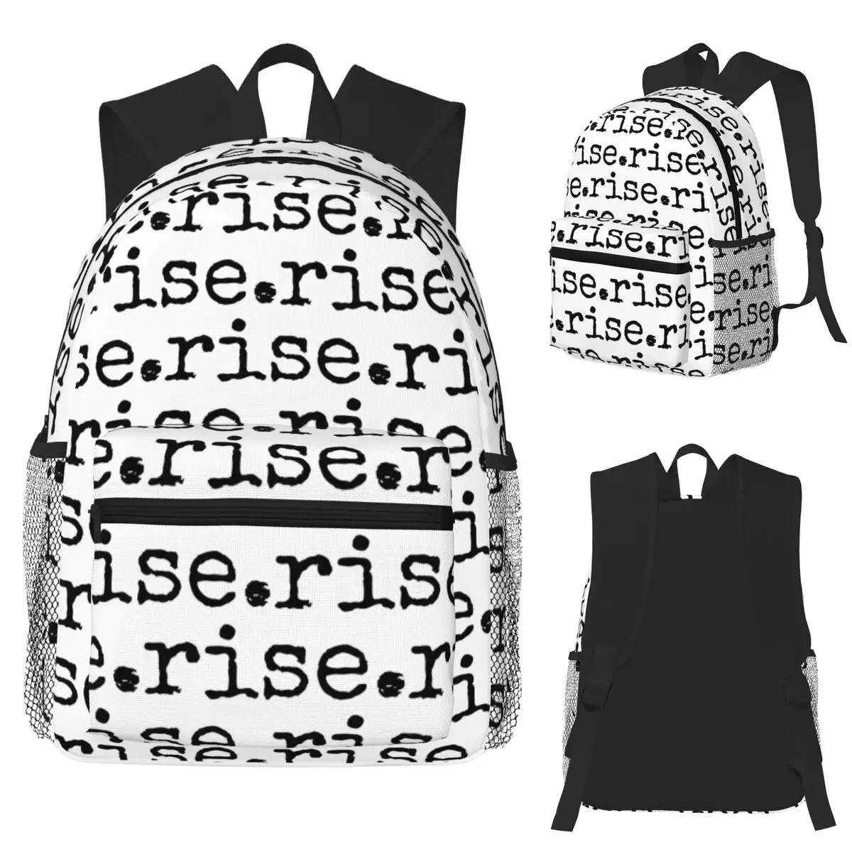 

Рюкзак для школьников с шрифтом для пишущей машинки, школьная сумка, походный дорожный рюкзак для мальчиков и девочек, сумка для книг, сумки на плечо