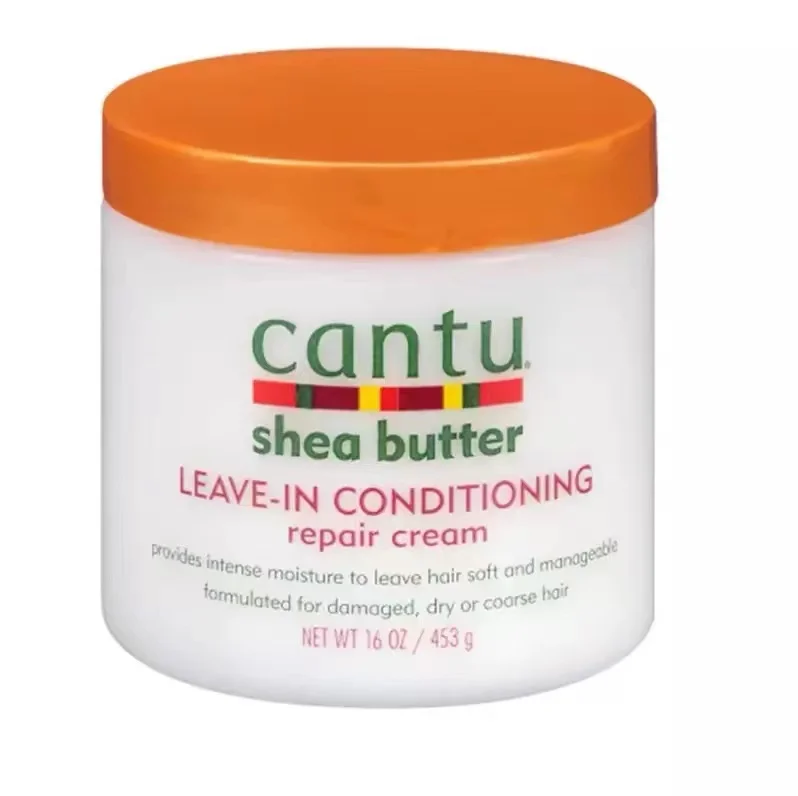 Original Cantu Shea Butter Leave in Conditioning Repair Cream 453g Nourishing Repair Hair Damaged By Ironing and Dyeing