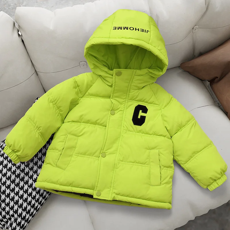 Girls Down and cotton Jacket Windbreak Outerwear 2024 Letters Winter Autumn Warm Cotton Christmas Gift Children's Clothing