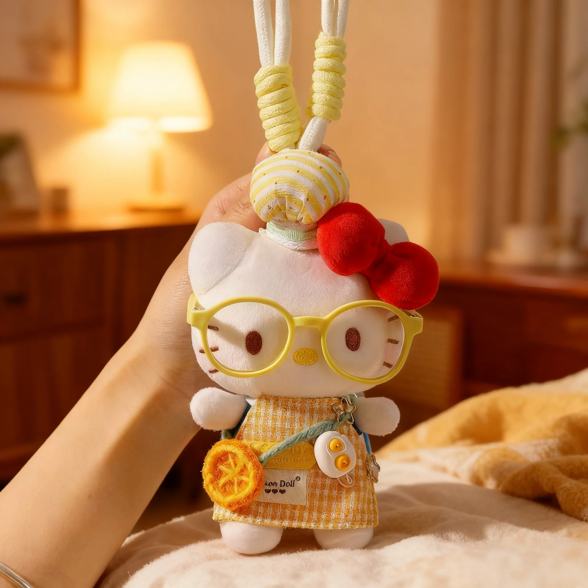 

New Hellokity Plush Keychain Cartoon Kawaii Fashion Doll Pendant Student Backpack Pendant Decorative Doll Fan Series Gift