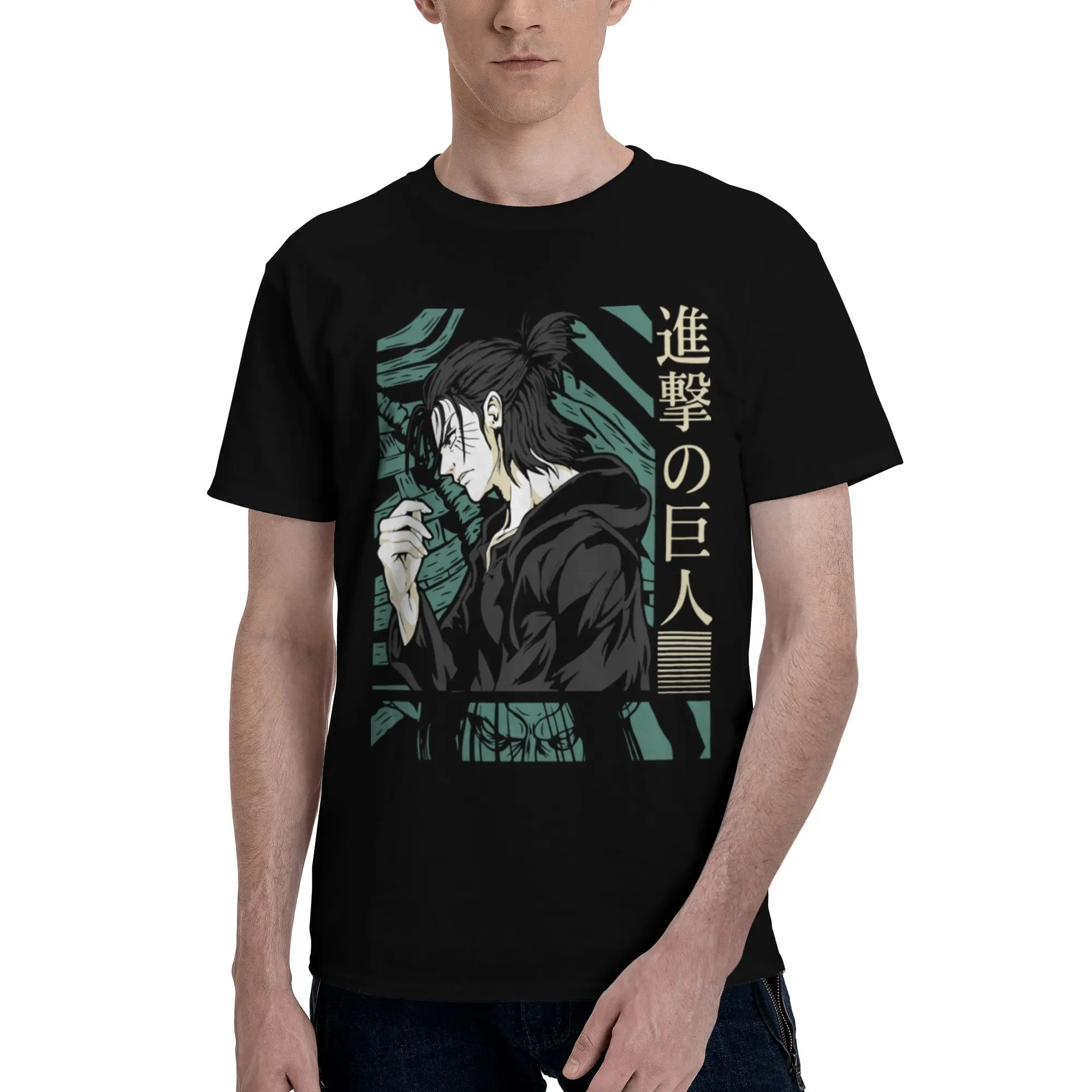

Custom Attackes on Titan Tshirts Men Short Sleeves Streetwear T Shirt Fashion T-shirts Slim Fit Soft Cotton Tee Tops Clothes