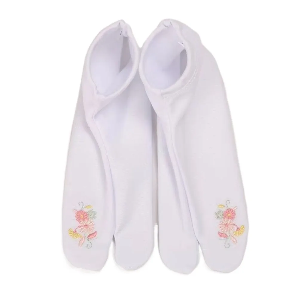 

Breathable Embroidery Flower Two Toed Socks Japanese Style Women Hosiery Toe Separator Socks Mid-calf Split Toe Sock Summer