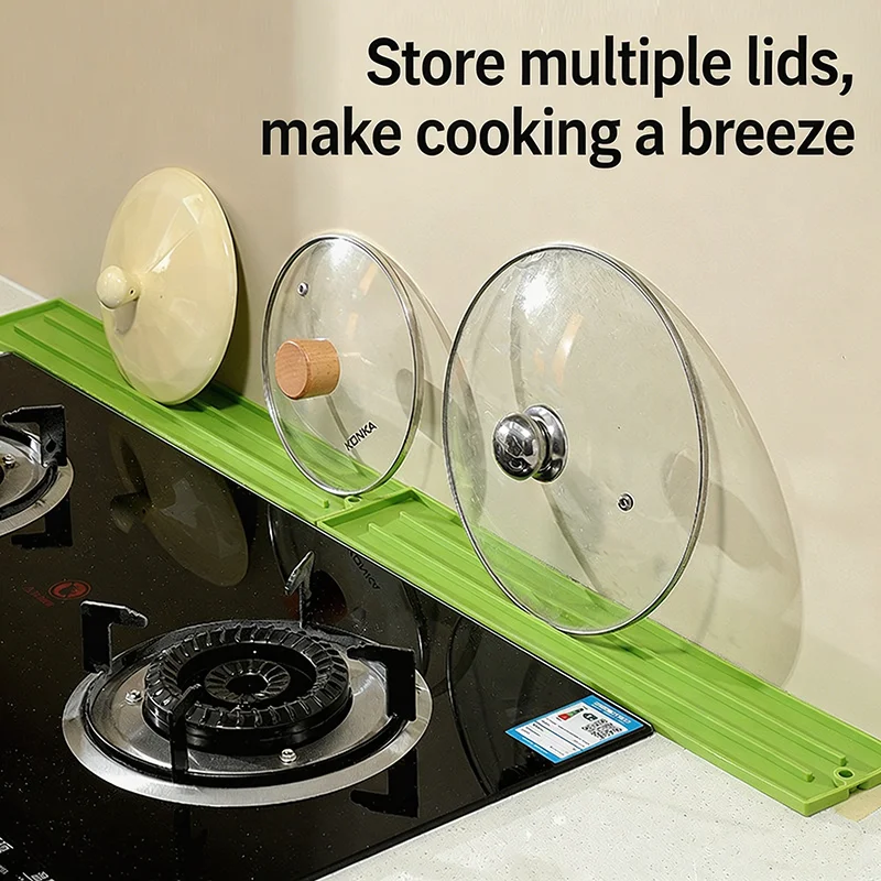 Narrow Gap Pot Lid Storage Mat Multifunctional Kitchen Countertop Non-slip Drying Mat Stove Spatula Placement Pad