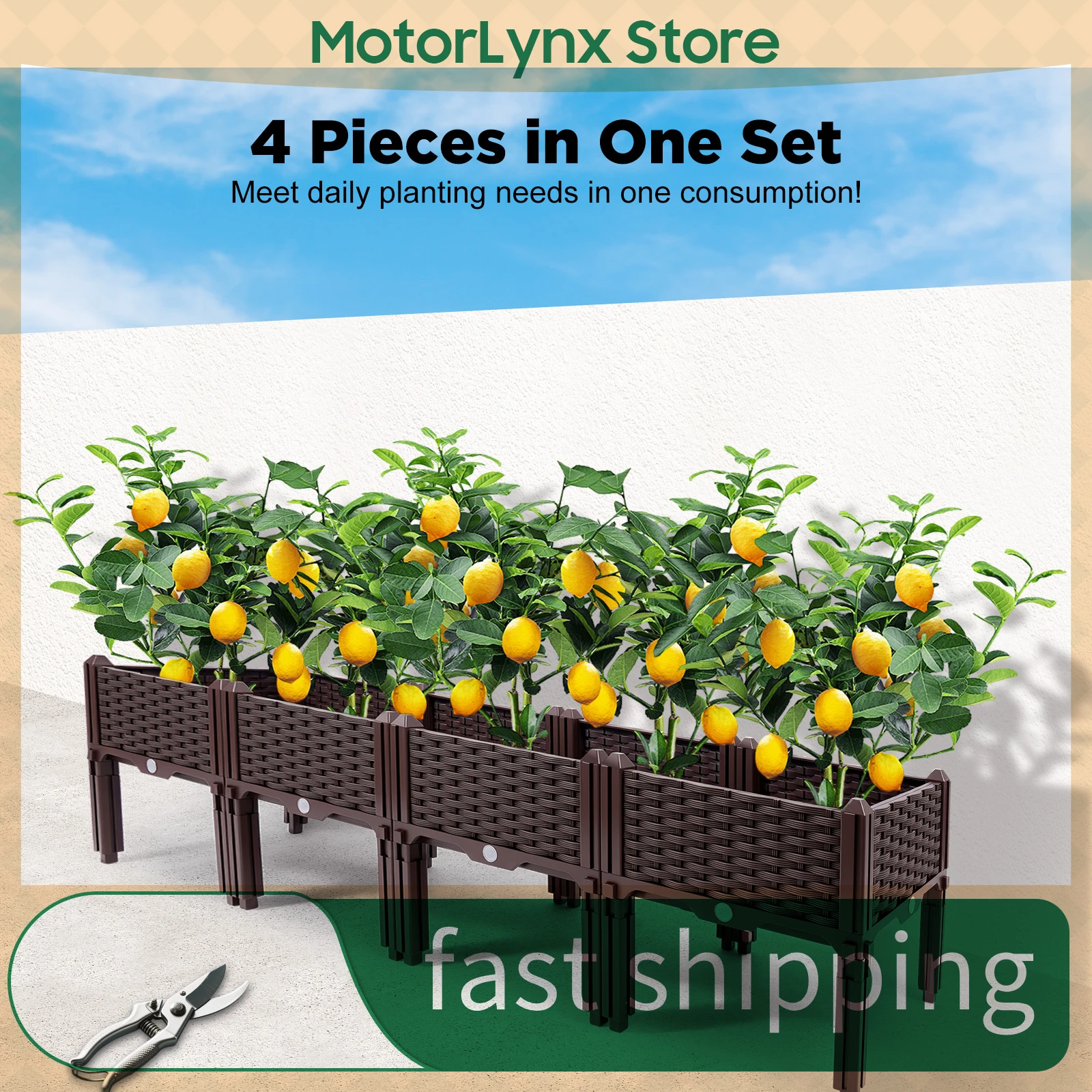 

Elevated Planting Boxes Elevated Flower Beds Plant Racks Elevated Garden Planters Indoor/Outdoor Planting Containers