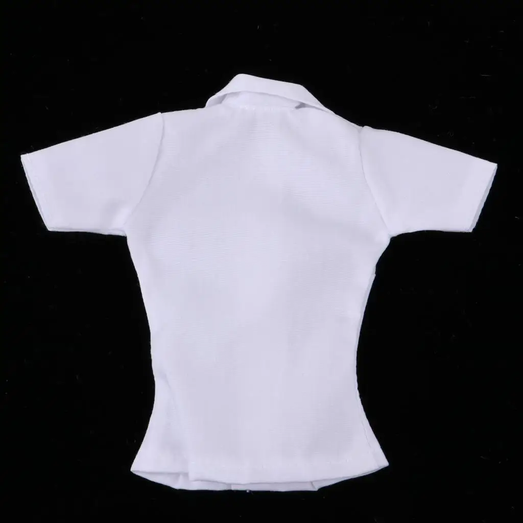 

1/6 White Short Sleeve Shirt for 12" TBL HT Female Action Figures