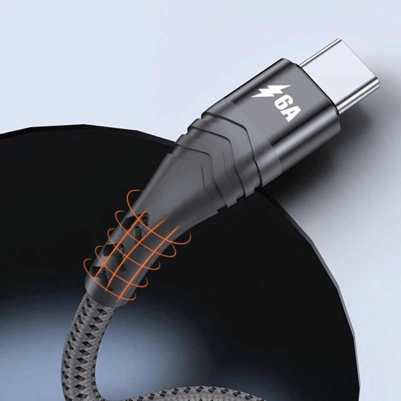 Kabel Data Ponsel Tipe C Ganda 1.2/1.5/2M Kabel Pengisi Daya Cepat Kabel Pengisi Daya Dua Dalam Satu untuk Ponsel/Tablet