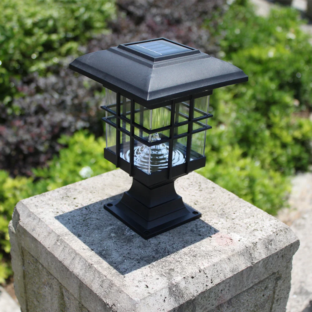 Solar LED Headlight Column Solar Lawn Light Outdoor Waterproof Garden Decoration Villa Courtyard Park Corridor Sunlight Light