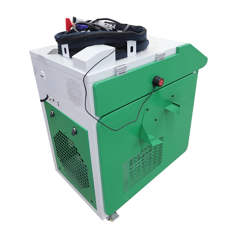 Portable Pulsed Fiber Laser Cleaning Machine Remove Paint Rust Oil from Material Surface