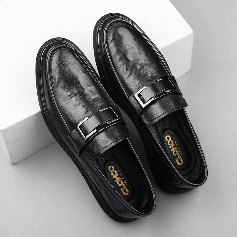 2023 Spring New Man Shoes Genuine Leather Mens Moccasin Shoes Fashion Luxury Brand Loafer Shoes Men Luxury Male Casual Footwear