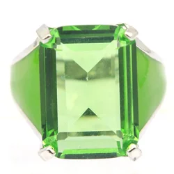 Buy 4 Get 1 Free 25x20mm 8.4g Rectangle Shape Green Tsavorite Garnet Purple Spinel London Blue Topaz Peridot Mens Silver Rings