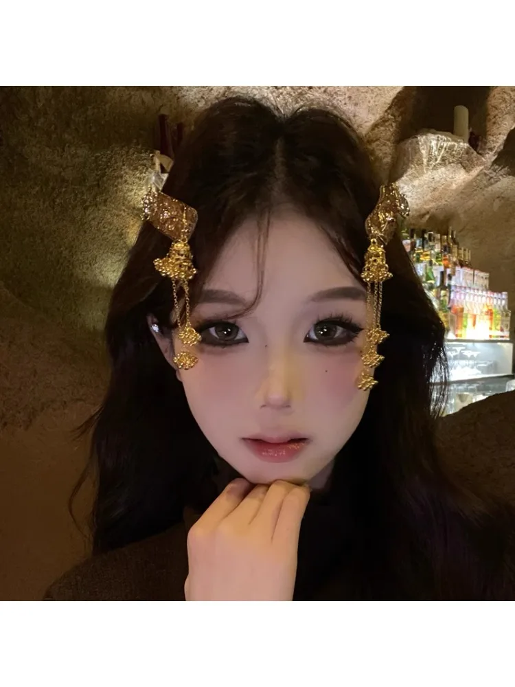 Temperamen mewah ringan, industri berat, gaya istana retro, jepit rambut berpohon, aksesori rambut Cina baru yang dipersonalisasi