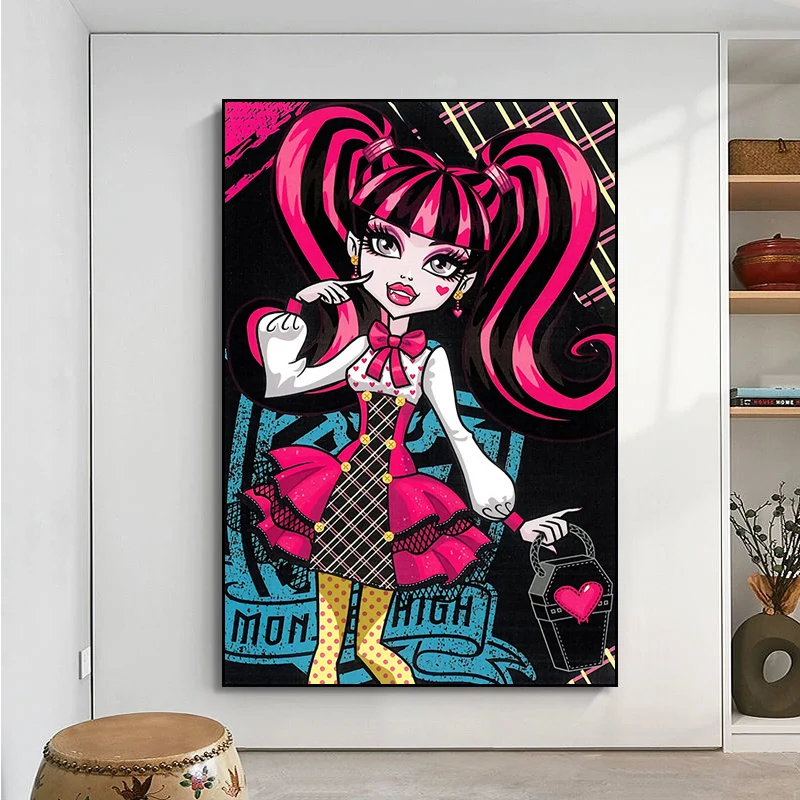 Cartoon Monster High Classic Anime Poster HD Quality Poster Wall Art Painting Study Posters Wall Stickers