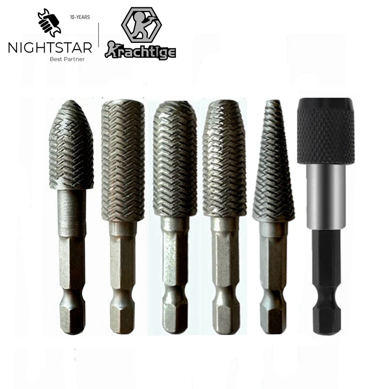 Hex Haste Rotary Aço Arquivo Brocas de Madeira Metal Moagem Lixamento Ranhurado Gravura Fresagem Polonês Ferramenta Haste de Extensão