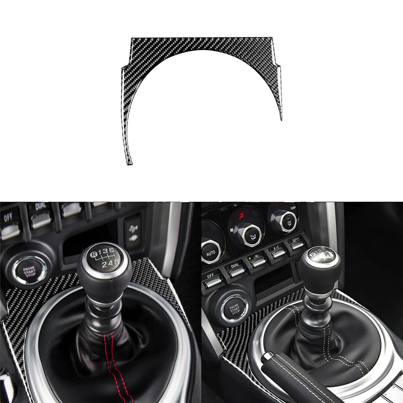 Car Interior Carbon Fiber Stickers Center Control Gear Shift Panel Decorative Trim For Toyota 86 Subaru BRZ 2017 2018 2019 image 2