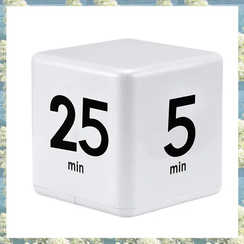 New-2X Cube จับเวลาครัวจับเวลาการจัดการเวลาจับเวลาสําหรับเซ็นเซอร์แรงโน้มถ่วงพลิกสําหรับการจัดการเวลานับถอยหลัง 25-5-45-15 นาที