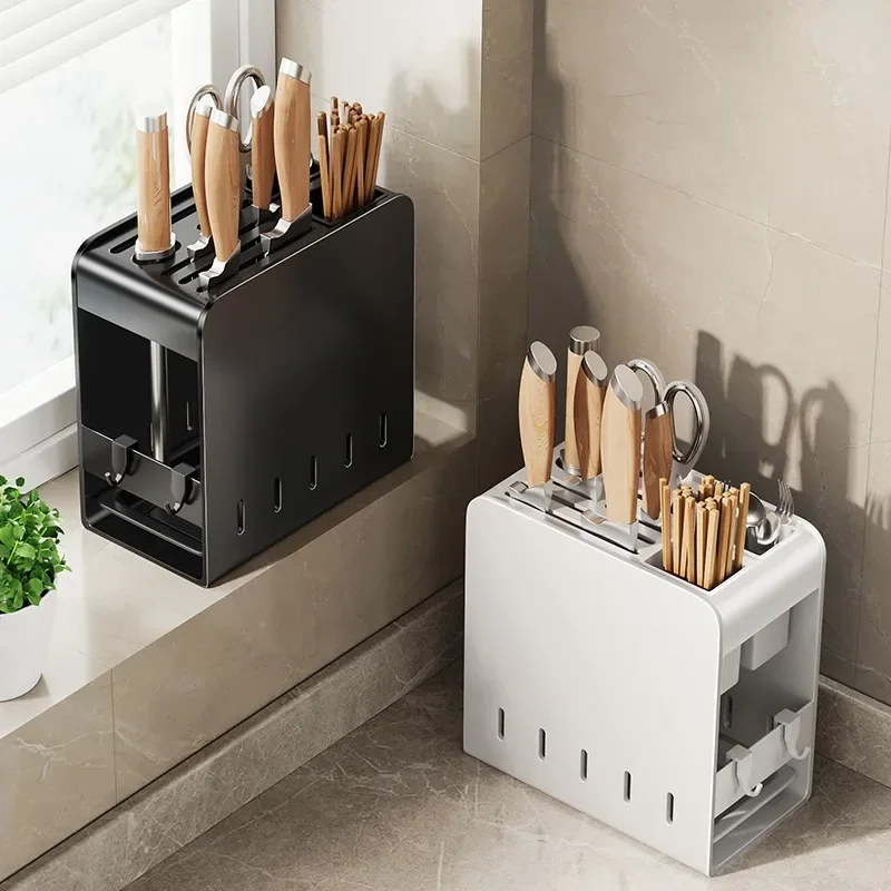 Kitchen knife holder, countertop style, stainless steel knife holder, storage rack, household multifunctional knife holder