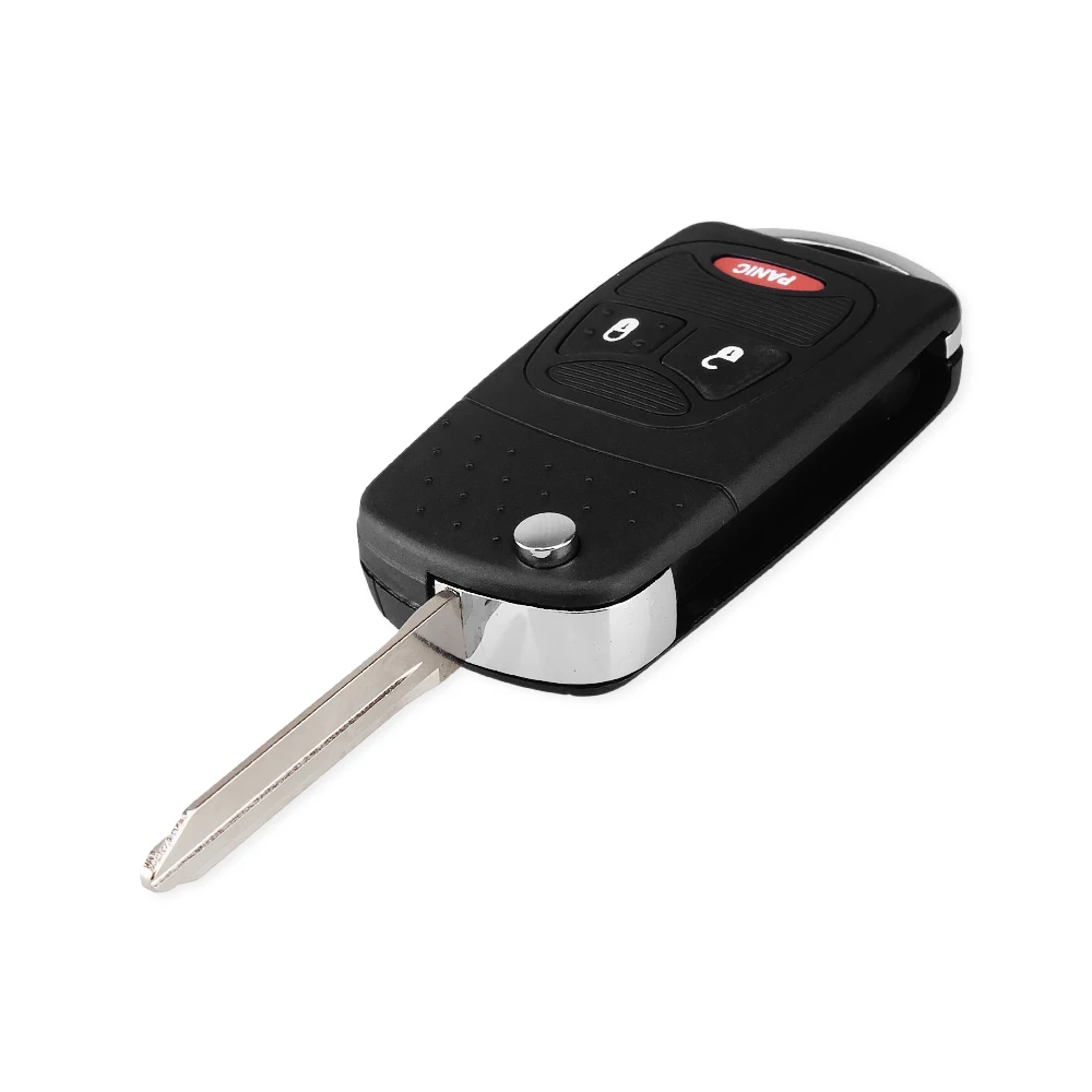 Dandkey تعديل لسيارة جيب كرايسلر أسبن Pt كروزر دودج كاليبر داكوتا دورانجو ماغنوم نيترو رام فوب 2 + 1 أزرار قذيفة مفتاح السيارة #4