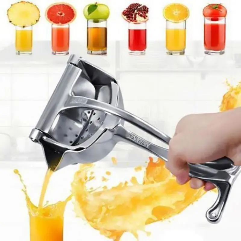 Manual Juice Squeezer Portable Aluminum Alloy Hand Pressure Juicer Pomegranate Orange Lemon Sugar Cane Juice Kitchen Fruit Tool