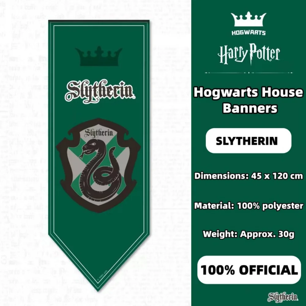 Véritable série Harry Potter 4 maisons, drapeaux suspendus, décoration de fête d'anniversaire sur le