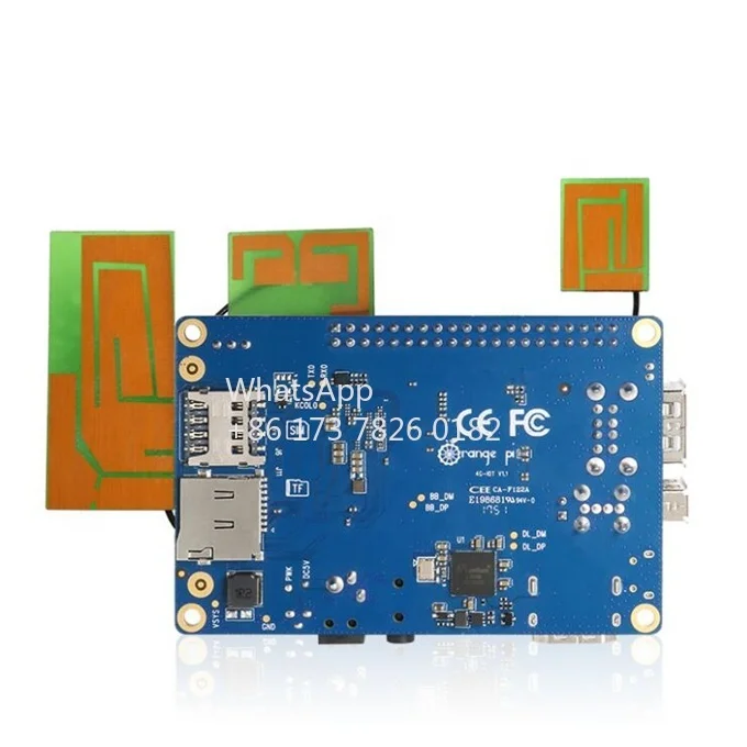 Hot selling Orange Pi 4G-IOT 1G Cortex-A53 8GB EMMC Support 4G SIM Card Blue tooth Android6.0 mini PC