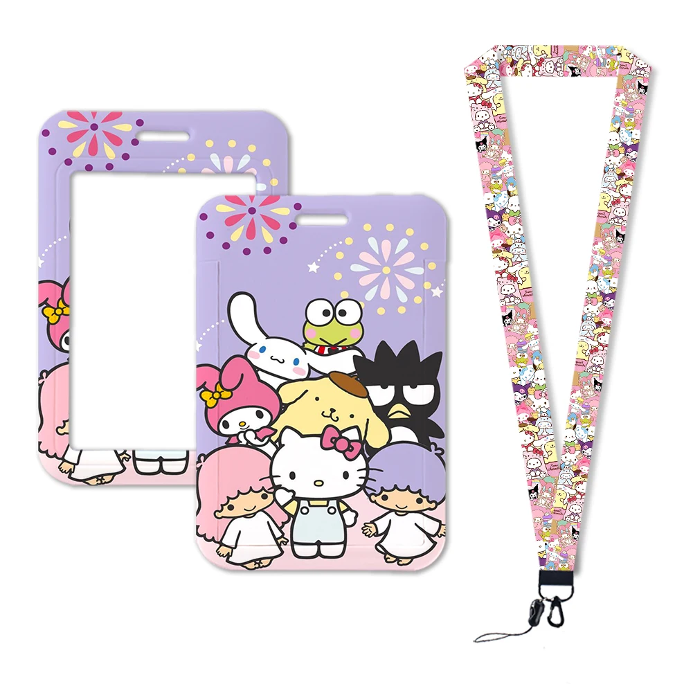 W Lovely Sanrio аниме ID держатель значок на шею ремешок Hello Kitty держатели для карт метро моя мелодия студенческий кампус