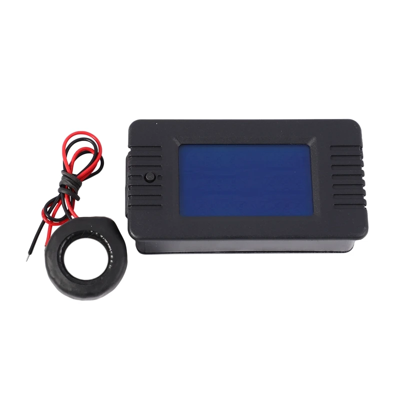 Newest AC 6In1 220V 100A Single Phase Digital Panel Amp Volt Current Meter Watt Kwh Power Factor Meter With Coil CT