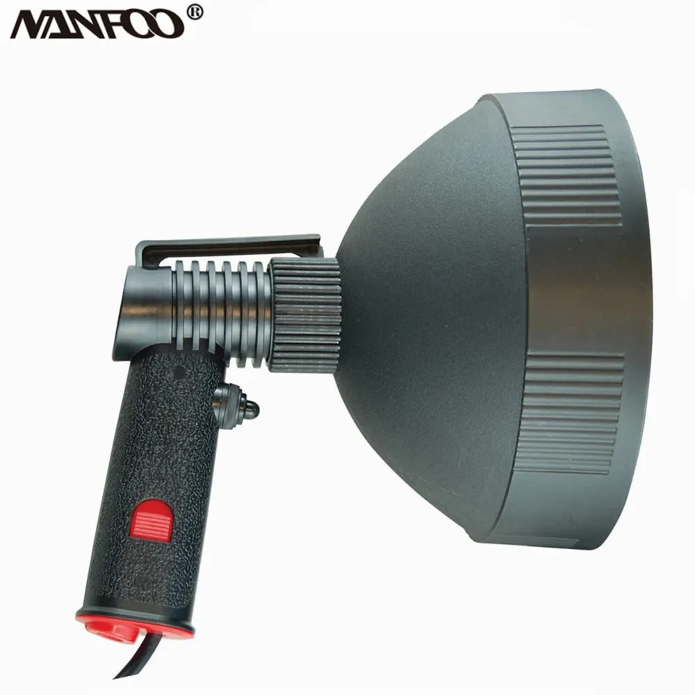 Powerful 100W Halogen Hunting Spotlight 1000LM 150MM/175MM/240MM Spot or Flood Beam Professional Hunting Lamp With Female Plug