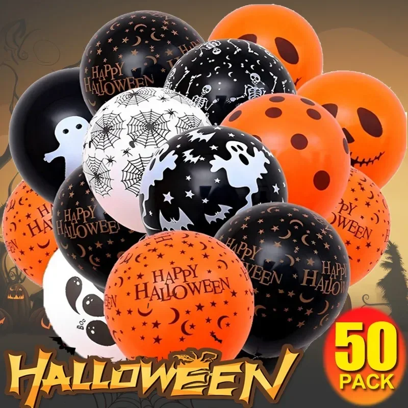 12 Zoll Halloween Luftballons kreative Kürbis Geist Latex aufblasbare Luftballons Kinderspiel zeug Halloween Party Dekoration liefert