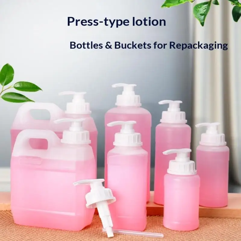 New Laundry Detergent Bottle 250mL-2L  Water Hand Washing Hydraulic Pump Dispenser Empty Plastic HDPE Lotion Container view 4