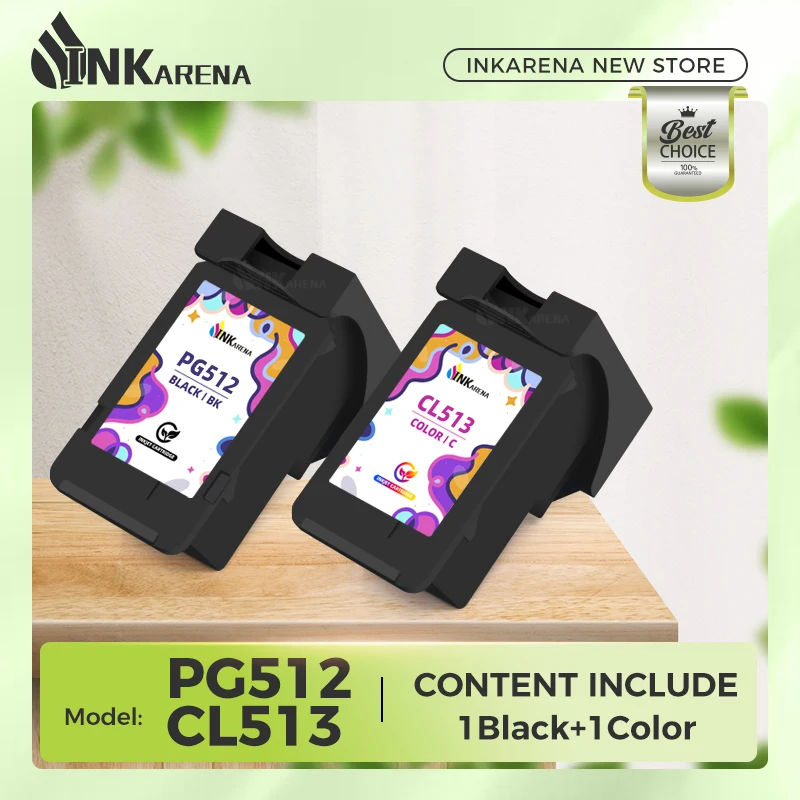Inkarena PG 512 CL 513 Ink Cartridge Compatible for Canon PG-512 CL-513 for Pixma MP240 MP250 MP270 MP230 MP480 MX350 IP2700