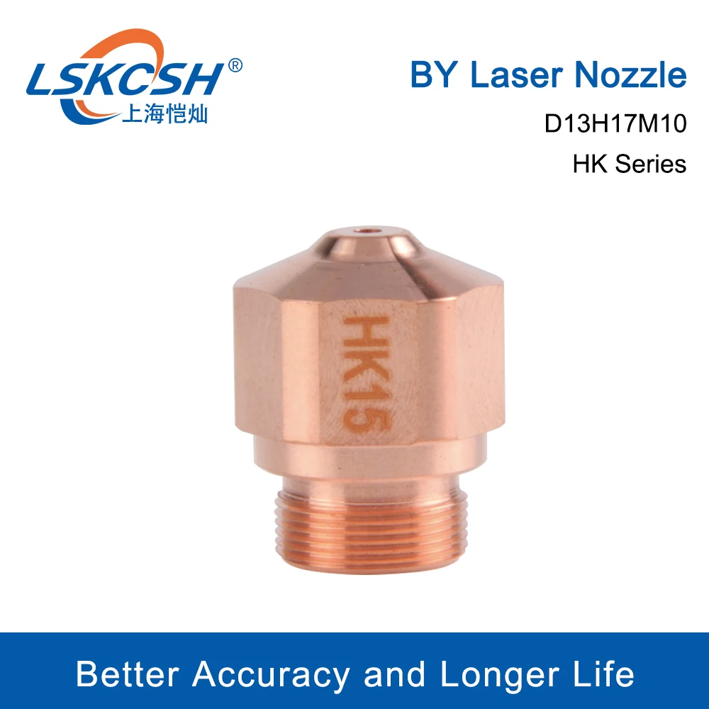 

LSKCSH 10pcs/Lot BY Laser Nozzle HK Series Dia13mm Height 17mm Thread M10 For BY Fiber Laser Cutting Head