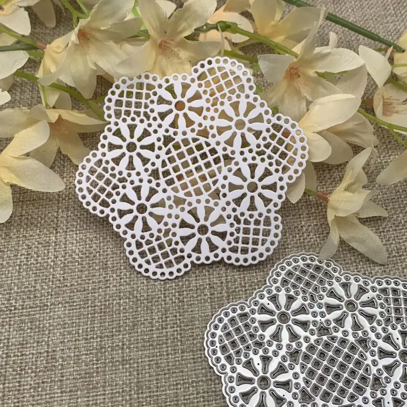 Lace grid frame edges Metal Cutting Dies Stencils Die Cut for DIY Scrapbooking Album Paper Card Embossing